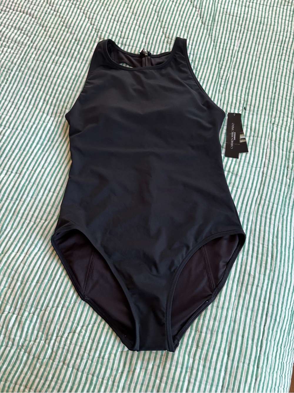Carmen Marc Valvo Cutout Back One Piece Swimsuit Size 8 NWT